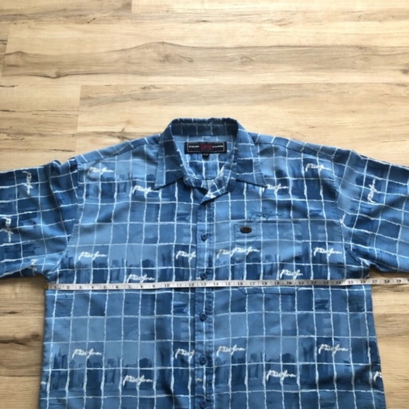 Phat Farm Blue Grid Pattern Shirt - Picture 7 of 10